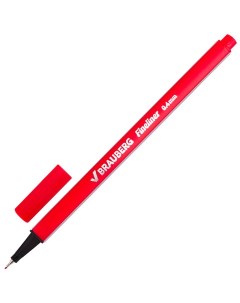 Ручка капиллярная линер Aero красная 142254 24 шт Brauberg