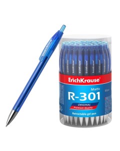 Ручка гелевая R 301 Original Gel Matic чернила синие узел 0 5 мм автоматиче Erich krause