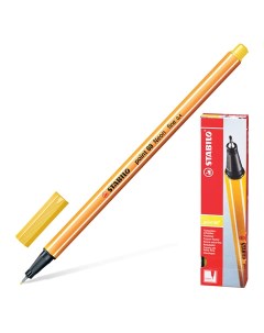 Ручка капиллярная линер Point 88 желтая корпус оранжевый 8844 10 шт Stabilo
