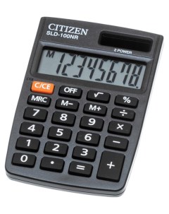 Калькулятор SLD 100NR черный карманный Citizen
