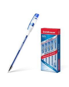 Ручка гелевая G Point чернила синие узел 0 38 мм длина линии письма 500 мет Erich krause