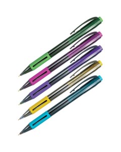 Ручка шариковая автоматическая 0 7 мм SI 400 Color чернила синие грип микс 30 Berlingo
