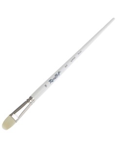Кисть Серия 1B32W из белой синтетики 18 овальная длинная ручка Roubloff