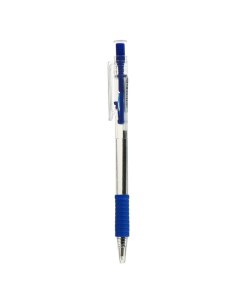 Ручка шариковая автоматическая 0 7 мм корпус прозрачный стержень синий с резиновым де Calligrata