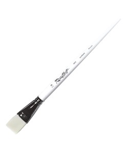 Кисть Серия 1B22W из белой синтетики 30 плоская длинная ручка Roubloff