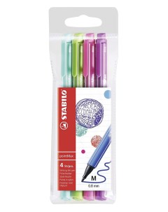 Капиллярная ручка линер для скетчинга 8мм PointMax 4 цвета 488 4 01 Stabilo