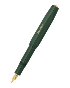 Перьевая ручка Classic Sport зелёная синие чернила F 07 мм Kaweco