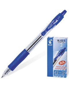Ручка гелевая автоматическая с грипом G 2 синяя корпус прозрачный BL G2 5 12 шт Pilot