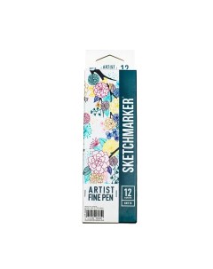 Набор капиллярных ручек Artist fine pen Basic 2 12 цветов Sketchmarker