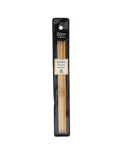 Спицы для вязания чулочные Bamboo натуральный бамбук 3 25мм 20см 5шт KND080325 Tulip