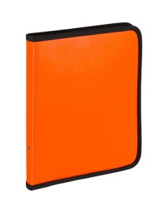 Папка конверт на молнии Neon А4 700мкм пластик оранжевая 5шт Attache