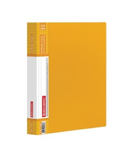 Папка на 2 кольцах Contract 35 мм желтая до 270 листов 0 9 мм 221795 10 шт Brauberg