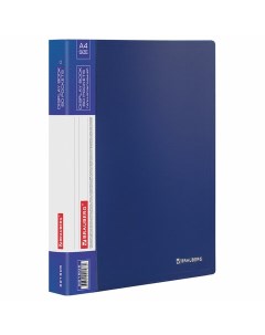 Папка 60 вкладышей стандарт синяя 0 8 мм 221605 4 шт Brauberg