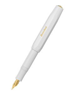 Перьевая ручка Classic Sport белая синие чернила M 09 мм Kaweco
