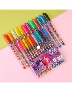 Набор гелевых ручек с блёстками 12 цветов My Little Pony Hasbro