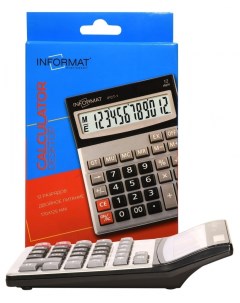 Калькулятор INFORMAT IFCT 1 настольный серебристый черный Informat