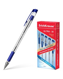 Ручка шариковая Erich Krause Ultra 30 035мм синий цвет чернил масляная основа 12шт 19613 Erich krause