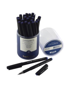 Ручка шариковая CityWrite Black 08мм синий цвет чернил 24шт 20 0015 Bruno visconti