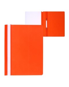 Папка скоросшиватель А4 120 мкм оранжевая прозрачный верх 50 шт Calligrata