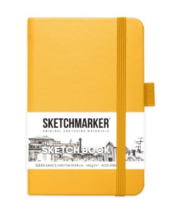 Скетчбук 2314401SM 140г м2 9х14см 160 стр цвет оранжевый Sketchmarker
