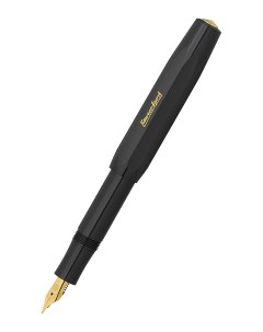 Перьевая ручка Classic Sport черная синие чернила F 07 мм Kaweco