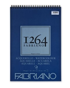 Альбом для акварели 1264 WATERCOLOUR 300г м кв 29 7х42 30 листов спираль Fabriano