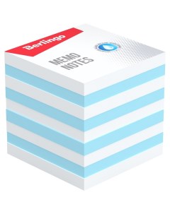 Блок для записи Standard 9х9х9 см цветной белый голубой 550г Berlingo