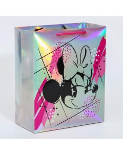 Пакет голография горизонтальный Show your Minnie style Минни Маус 25 х 21 х 10 см Disney