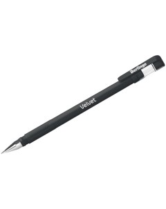 Ручка гелевая 0 5 мм Velvet стержень чёрный прорезиненый корпус 243042 12 шт Berlingo