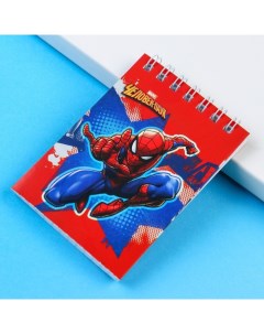 Блокнот А7 32 л на гребне Человек паук Супергерой 10 шт Marvel
