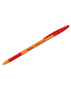 Ручка шариковая Tribase grip orange красная 0 7мм грип 50шт Berlingo