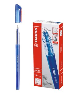 Ручка шариковая 0 38мм Excel 828 синяя 10шт Stabilo