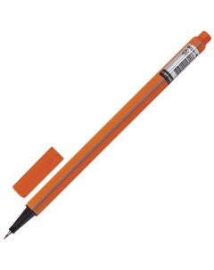 Ручка капиллярная Aero 04мм металнаконечник трехгранная оранжевая 12шт 142249 Brauberg
