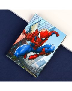 Блокнот А7 64 листа в твёрдой обложке Человек паук Marvel