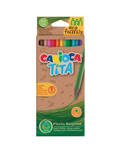 Карандаши цветные пластиковые 311963 в наборе 12 цв 3 набора Carioca