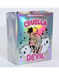 Пакет голография горизонтальный Cruella Devil 25 х 21 х 10 см Disney