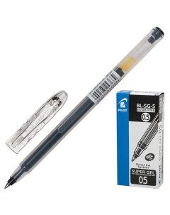 Ручка гелевая Super Gel 141841 черная 0 5 мм 12 штук Pilot