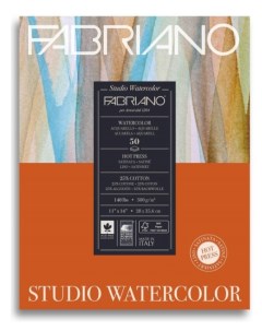 Альбом для акварели Watercolour Studio 28x35 6 см 50 листов 300 г м2 мелкое зерно Fabriano