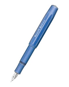Перьевая ручка AL Sport Stonewashed F 0 7мм синий состаренный корпус Kaweco