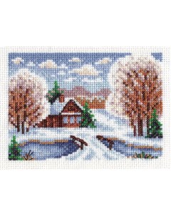 Набор для вышивания Избушка в снегу PS 1092 Panna