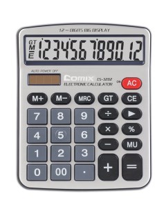 Калькулятор 12 разрядный 181х144мм серебристый Comix