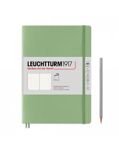 Блокнот Leuchtturm А5 в точку 61 лист пастельный зеленый мягкая обложка Leuchtturm1917