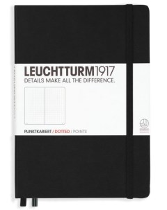 Записная книжка в точку Leuchtturm1917 MEDIUM А5 249 л черный