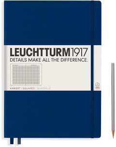 Блокнот Leuchtturm Master A4 в клетку 117 листов темно синий твердая обложка Leuchtturm1917