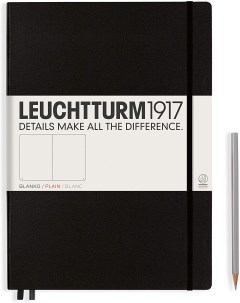 Блокнот Leuchtturm Master A4 нелинованный 117 листов черный твердая обложка Leuchtturm1917