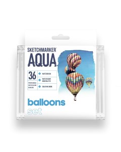 Набор двухсторонних акварельных маркеров Aqua Balloons 36 цветов SMA 36BALL Sketchmarker