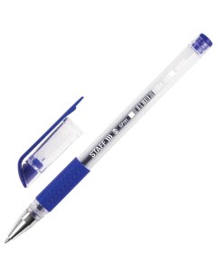 Ручка гелевая EVERYDAY GP 191 синяя корпус прозрачный узел 0 5 мм 141822 48 шт Staff