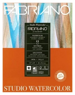 Альбом склейка Watercolour Studio для акварели 28x35 6 см 12 л 300 г Fabriano