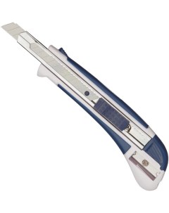 Нож канцелярский 9мм Selection фиксатор нескользящие покрытие точилка синий 16шт Attache