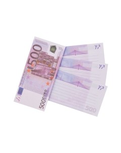 Блокнот для записей в линейку NH0000008 пачка денег 500 евро Филькина грамота